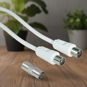 Cavo antenne avec adaptateur 75 Db Bianco 5m 00205297 - Product Image 3