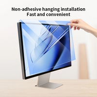 Protector de pantalla de monitor acrílico de 24 pulgadas Bloqueo de luz azul y protección ocular 0,3mm de espesor-para juegos de oficina en casa
