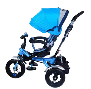 EN71 Venta al por Mayor CE Novedades <span class=keywords><strong>Triciclo</strong></span> Carriola Paseador Bicicleta Rickshaw para Niños Gemelos 4 en 1 con Parasol - Product Image 2