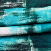 Tissu en polyester/spandex tricoté 100D respirant antistatique extensible de poids moyen 130-160 g/m² à motif géométrique abstrait pour canapé