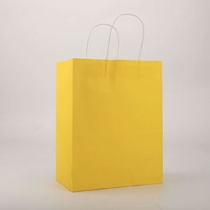 White Brown Recyclable Kraft Paper Twisted Handle Shopping Carrier Bag Logo <b>Lamination</b> for Promotion Exhibition Supermarket - Product Image 5