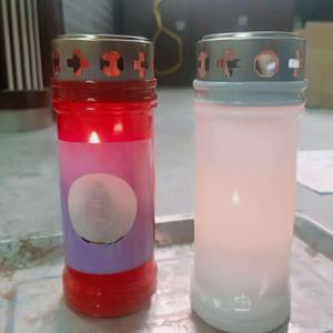 Candele di cera Paraff con coperchio di ferro scavato per il funerale e il ricordo della sepoltura - Product Image 4