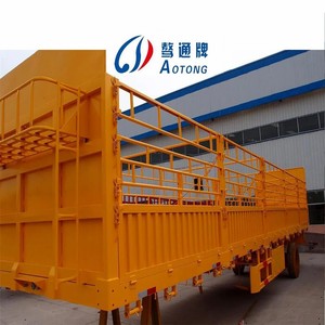 Semirremolque Aotong Personalizado Multifuncional <span class=keywords><strong>de</strong></span> 2/<span class=keywords><strong>3</strong></span>/<span class=keywords><strong>4</strong></span> Ejes con Barandas Laterales Altas para Almacén, para Carga <span class=keywords><strong>de</strong></span> 40-80 Toneladas - Product Image 6