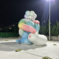 Décoration gonflable géante en forme de fleur, modèle de mascotte de dessin animé en peluche pour caresser les animaux de compagnie, pour la publicité
