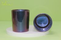 Vase à bougie en verre vide OEM marron mocha métallisé pour bougies d'aromathérapie, idéal pour la décoration de Noël, de la maison, des hôtels, des restaurants et des bars