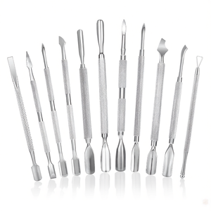 ชุดอุปกรณ์ทำเล็บมือแบบใช้ซ้ำได้ ปี 2025 ผลิตจากเหล็กกล้าไร้สนิมคุณภาพสูง สำหรับดันหนังกำพร้าและทำความสะอาดเล็บ  แบบสองหัว  รับผลิตตามแบบที่ต้องการ - Product Image 1
