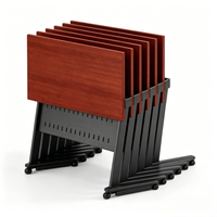 Table de formation pliable à roulettes, finition bois, personnalisable OEM/ODM, la plus vendue pour projets de formation scolaire et professionnelle
