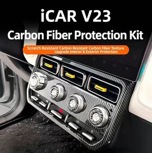 Accessori Applicabili ICAUR V23Cente, Cornice Decorativa per Pannello Finestrino Console con Motivo in Fibra di Carbonio per Modifica <span class=keywords><strong>Auto</strong></span> - Product Image 4
