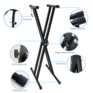 Support de clavier électronique pliable en métal en forme de X, sans installation, dépliable <span class=keywords><strong>pour</strong></span> une utilisation pratique, facile à transporter, support <span class=keywords><strong>pour</strong></span> instrument de musique - Product Image 6
