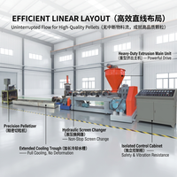 Machine d'extrusion de plastique PP PE pour le recyclage et la granulation des films et des morceaux de déchets