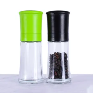 Glass Pepper And Salt Grinders DGP-2 New Arrival Glass Bottle Manual Salt Pepper Grinder