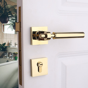 Poignée intérieure américaine en alliage de zinc pour armoires de cuisine Ingénierie simple Porte magnétique silencieuse de chambre Finition gris-noir - Product Image 3