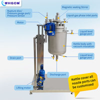 WHGCM Nouveau réacteur de laboratoire à haute pression en acier inoxydable de 10L et 20L avec enveloppe, moteur magnétique, contrôle PID scellé, breveté