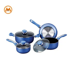 7 cái nhôm Cookware Set với xoắn ốc dưới và không dính lớp phủ Nhà Máy Giá HOT MÙA HÈ bán
