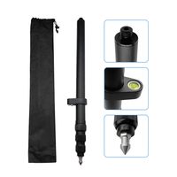 Pôle de centrage télescopique de 52 à 150 cm, bâton de levé GPS RTK portable, en alliage d'aluminium léger, pôle de prisme GPS