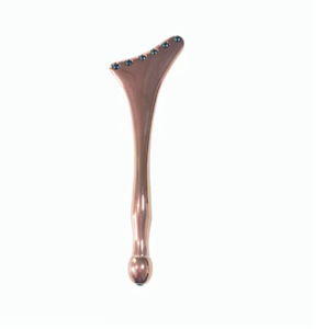 Masajeador 2 en 1 para el cuidado de los ojos, aleación de zinc, herramienta facial Gua Sha para rejuvenecimiento de la piel, estiramiento facial y modelado facial en V - Product Image 2