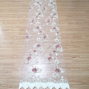 Rideau personnalisé avec des fleurs rouges, Offre Spéciale, voile de salon, brodé à la main, turquie - Product Image 2