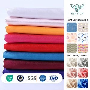 Tissu en satin de <span class=keywords><strong>soie</strong></span> de qualité supérieure, haute élasticité, 152 cm (60 pouces) de largeur, 19-22 <span class=keywords><strong>momme</strong></span>, vendu <span class=keywords><strong>au</strong></span> <span class=keywords><strong>mètre</strong></span> pour vêtements Cheongsam - Product Image 1