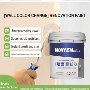 <span class=keywords><strong>Pintura</strong></span> Acrílica a Base de <span class=keywords><strong>Agua</strong></span> para Renovación de Paredes de Sala de Estar y Dormitorio, Sin Pulido, Inodora, de Alta Cobertura, que Cambia de Color, Impermeable - Product Image 4