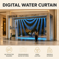 Cortina de Agua Digital LED Musical Programable para Exteriores, Suministro para Proyectos Comerciales de Paisajismo, Directo de Fábrica B2B