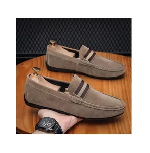 Bean Schuhe Herren gemütliche Schuhe mit weichen Sohlen Ein Zubett lässig Herren Leder grenzüberschreitend Herren Schuhe Loafers