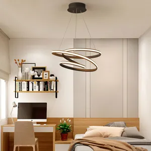 Lámpara colgante de techo con suspensión triangular para el hogar, luz LED moderna para sala de estar, comedor, cocina, dormitorio, color blanco