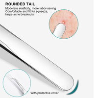Kit de pincettes pour dissolvant de points noirs incurvé pour le visage