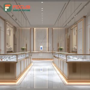 Meubles de magasin de bijoux de luxe sur mesure, finition stratifiée, vitrine pour espace boutique - Product Image 3