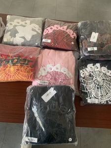 เสื้อฮู้ดดี้โอเวอร์ไซส์ผ้าฟลีซคอตตอน 100% คุณภาพสูง พิมพ์ลายแมงมุม แขนยาว คอโครเชต์ แต่งพู่ห้อย - Product Image 4