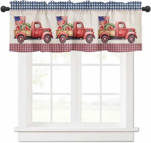 <span class=keywords><strong>Tende</strong></span> Vintage Rosse <span class=keywords><strong>per</strong></span> Camion, Motivo Bandiera Americana con Strisce e Stelle, <span class=keywords><strong>Tende</strong></span> Decorative Corte <span class=keywords><strong>per</strong></span> Finestre - Product Image 1
