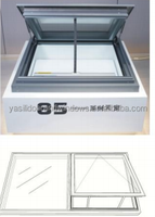 Ventana de Techo Corrediza Moderna para Villa, Hecha a Medida, con Claraboya, Eléctrica, Insonorizada, Doble Vidrio, Aleación de Aluminio, Acero Inoxidable, para Techos Planos