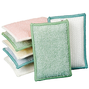 Tampon à récurer en éponge magique en fibre de <span class=keywords><strong>bambou</strong></span> Meilleur vendeur Éponge de nettoyage de vaisselle Éponge de cuisine à récurer réutilisable - Product Image 1