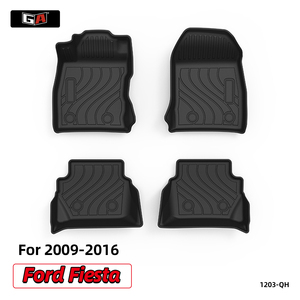 Set Completo <span class=keywords><strong>Tappetini</strong></span> Auto in TPE per <span class=keywords><strong>Ford</strong></span> <span class=keywords><strong>Fiesta</strong></span> 2009-2016 Hatchback, Per Tutte le Stagioni, Inodori, Ecologici, Su Misura, OEM - Product Image 1
