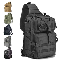 Sac tactique multifonctionnel imperméable en vente chaude, sac de poitrine tactique 20L, sac à bandoulière unique, pochette Molle pour hommes