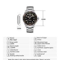 Montres PAGANI DESIGN PD-1667, nouvelle montre automatique de luxe rétro 007 pour hommes, montre-bracelet mécanique pour hommes, acier inoxydable, étanche
