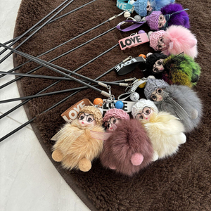 Mainan interaktif baru untuk anak kucing kucing tongkat penggoda dapat ditarik dengan mainan gurita mewah tahan lama - Product Image 1