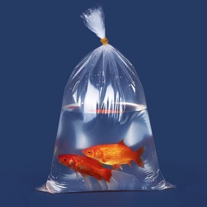 Sac plat en plastique PE pour poissons ornementaux, emballage pour poissons vivants et crevettes, sac de livraison express transparent épaissi - Product Image 1