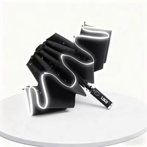 Extroversion 10 Ribs Uv <b>Umbrella</b> Automatic Big with Reflective Edge Rainproof Rustproof and Strong <b>Windproof</b> - Product Image 1