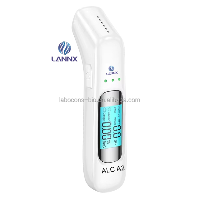 LANNX ALC A2 Digital Breathalyzer Portable Alcohol Analyzer Rechargeable Breath Alcohol Tester HighPrecision Probador De Alcohol