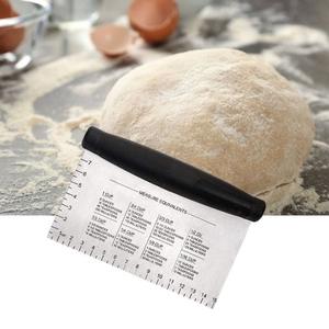 Stainless Steel Bread <b>Dough</b> <b>Cutter</b> <b>Dough</b> Scraper With Ruler - Product Image 4