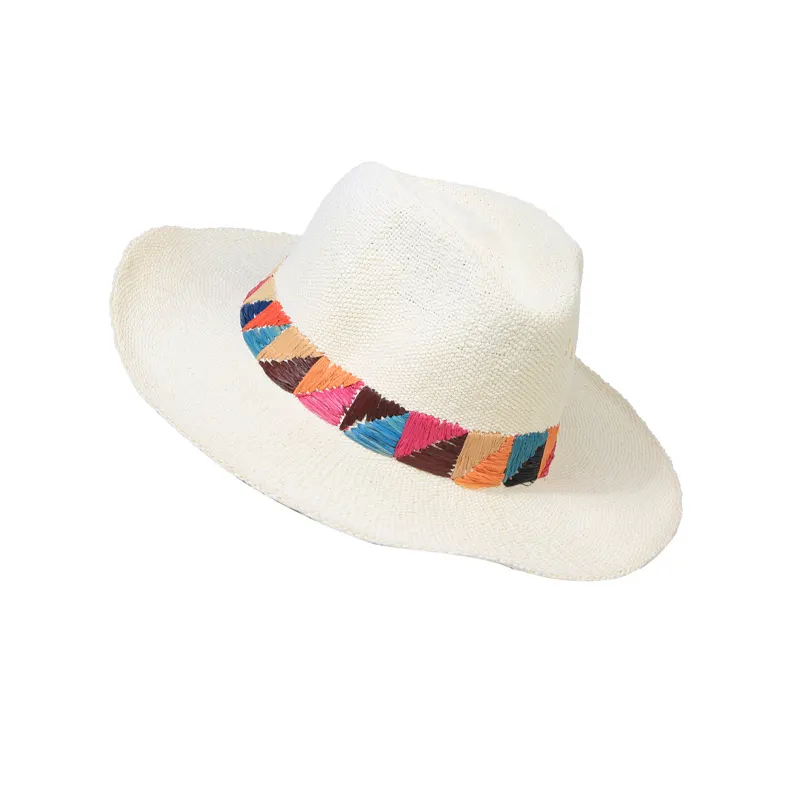 قبعة قش بنما من القش للرجال قبعة أزياء فيدورا