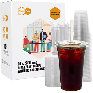 Custom Logo Sturdy U-Base Plastic <b>Cups</b> Non-Slip Design for <b>Cold</b> Drinks for Cafes Takeout Catering - Product Image 5