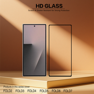 Protection d'écran en verre trempé transparent 9H pour Z Fold 5 avec finition mate HD et protection <span class=keywords><strong>anti</strong></span>-<span class=keywords><strong>lumière</strong></span> <span class=keywords><strong>bleue</strong></span> 2.5D - Product Image 6