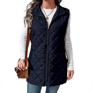 Gilet matelassé léger et isolant pour femme, fabricant OEM, logo personnalisé, veste sans manches matelassée pour femme, vente en gros - Product Image 1