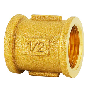 Raccords de tuyauterie en cuivre direct 1\" 2\" en laiton à filetage hexagonal à 4/6 points, haute pression, double filetage interne, 1 pouce 2 pouces - Product Image 1