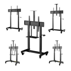 Nbjohson แท่นวางทีวีปรับความสูงได้แบบมอเตอร์คู่มือถือปรับได้แบบทันสมัยแท่นวางทีวีสำหรับวางทีวีที่มีชั้นวางกล้อง - Product Image 3