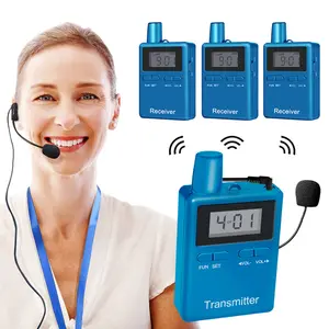 Portable Wireless Radio Tour Guide Transmitter And Receiver Digital Communication System For Traveling and Tour Guiding