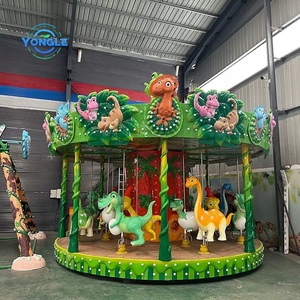 Thiết kế mới chủ đề động vật Carousel ngoài trời khủng long công viên Chủ Đề Khủng long vui vẻ đi vòng cho trung tâm mua sắm - Product Image 2