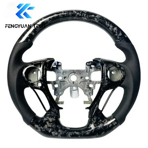 Volant personnalisé en Alcantara et fibre de carbone forgée avec LED pour Honda Accord 9ème génération Coupé Crosstour 2013 2014 2015 2016 2017 <span class=keywords><strong>2018</strong></span> - Product Image 4