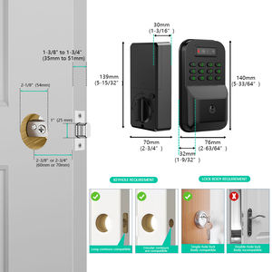 Serrure Intelligente Tuya Standard Américain à Installation Facile pour Système d'Entrée Sans Clé à Loquet Électronique pour Porte en Bois Sécurité Domestique - Product Image 3